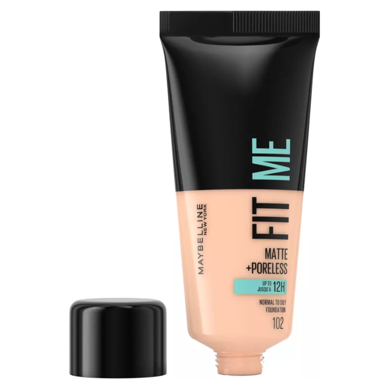 Original Maybelline Fit Me Foundation, Matte & Poreless, Full Coverage Blendable Normal to Oily Skin, 30ml