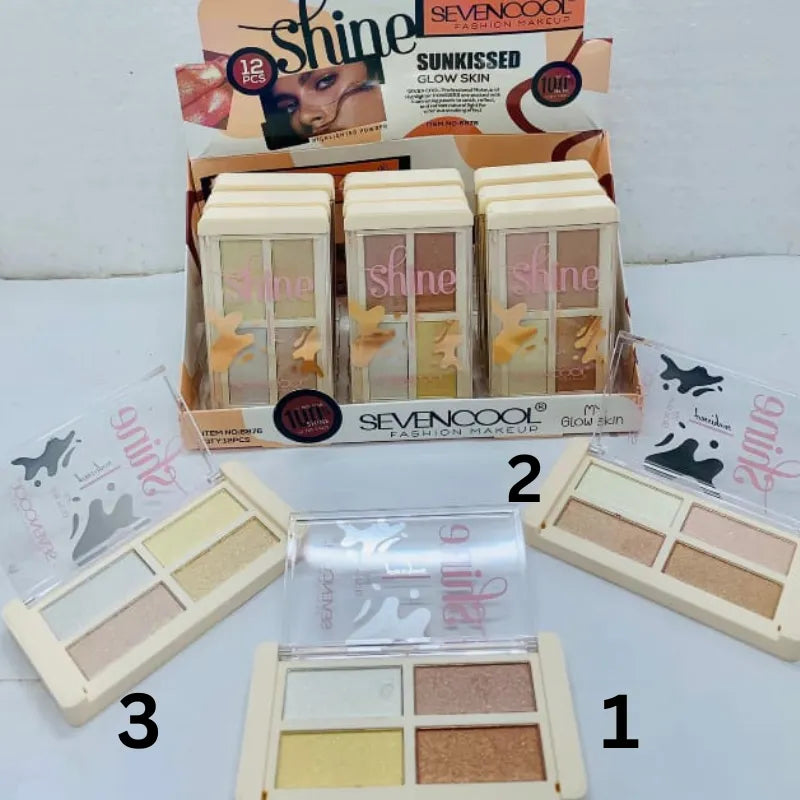 Seven cool 4 in 1 highlighter Palette
