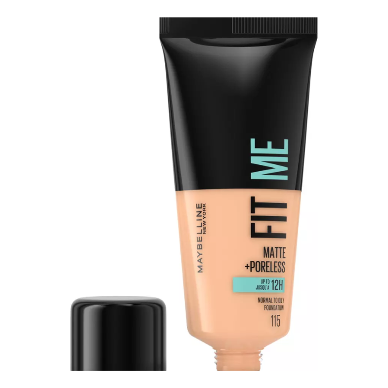 Original Maybelline Fit Me Foundation, Matte & Poreless, Full Coverage Blendable Normal to Oily Skin, 30ml