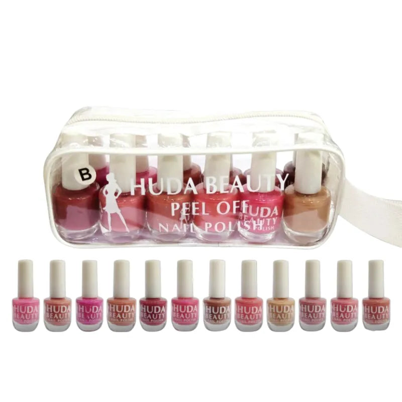 Huda Beauty Nail Paint Peel off - 12 Pcs