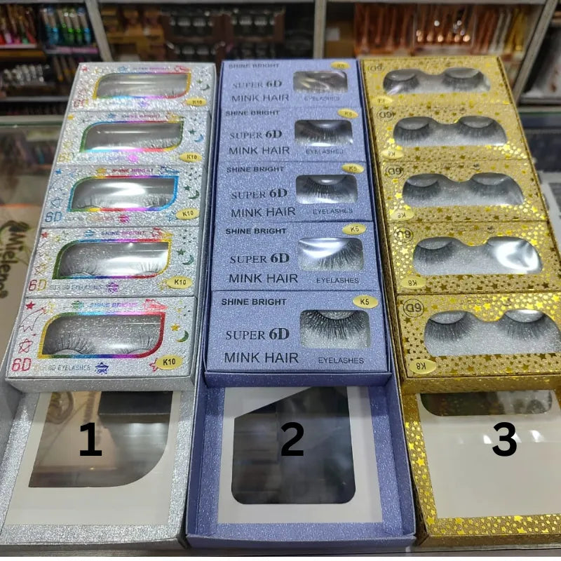 Shine bright 6D eyelashes (Each Box 5Pcs)