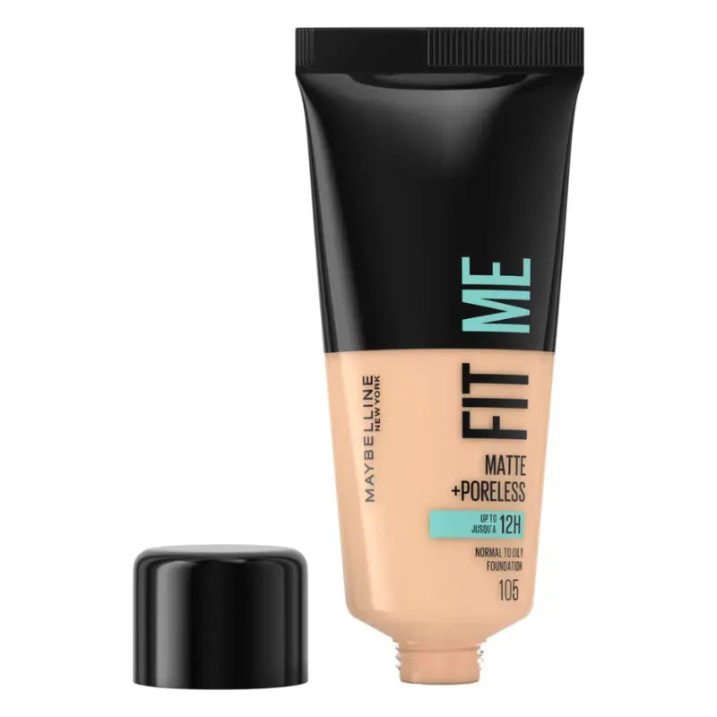 Original Maybelline Fit Me Foundation, Matte & Poreless, Full Coverage Blendable Normal to Oily Skin, 30ml
