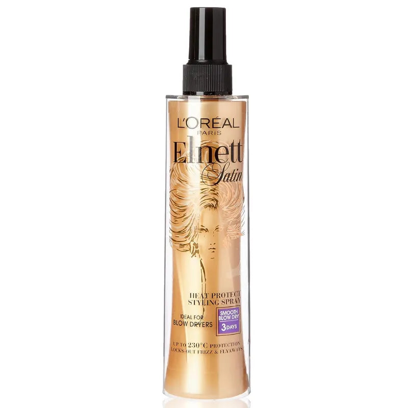 L'Oreal Paris Elnett Satin Heat Protect Styling Straight Hair Spray - 170ml