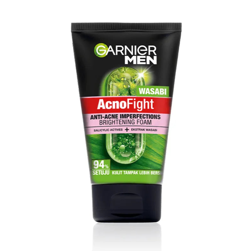 Garnier Men Acno Fight Wasabi Brightening Foam Facial Cleanser - 100ml