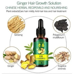 Aichun Beauty 7 Days Ginger Hair Growth Oil Serum For Damaged Hair - 30ml