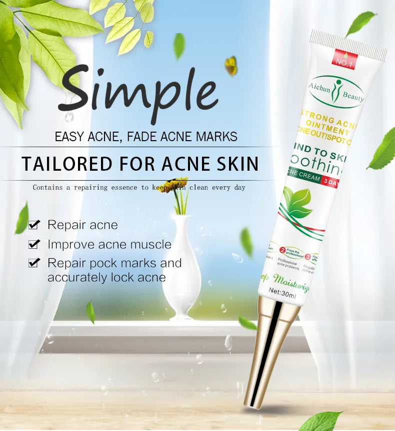 Aichun Beauty Face Repair Acne Pimple Remover Cream Anti Acne Treatment - 30ml