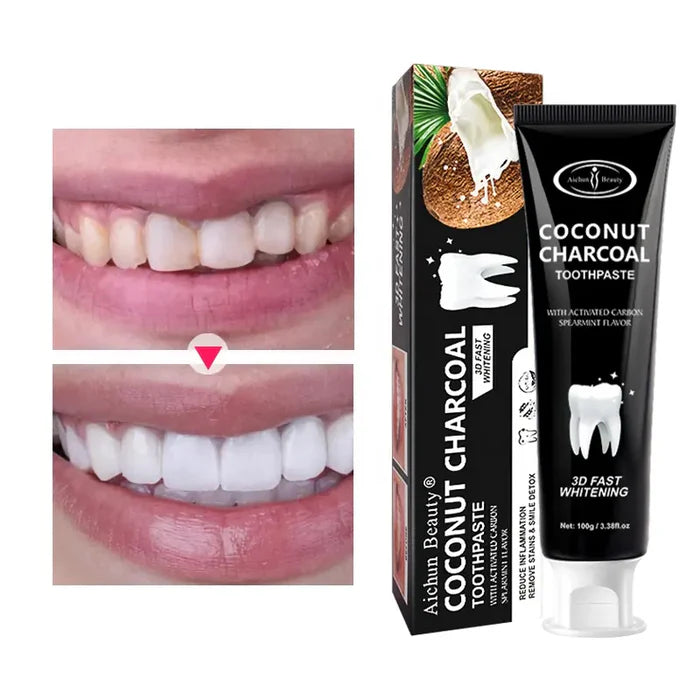 Aichun Beauty Teeth Coconut Black Bamboo Charcoal Toothpaste - 100g