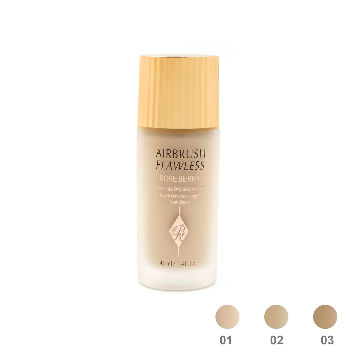 RoseBerry Airbrush Flawless Stays All Day & Night Liquid Foundation