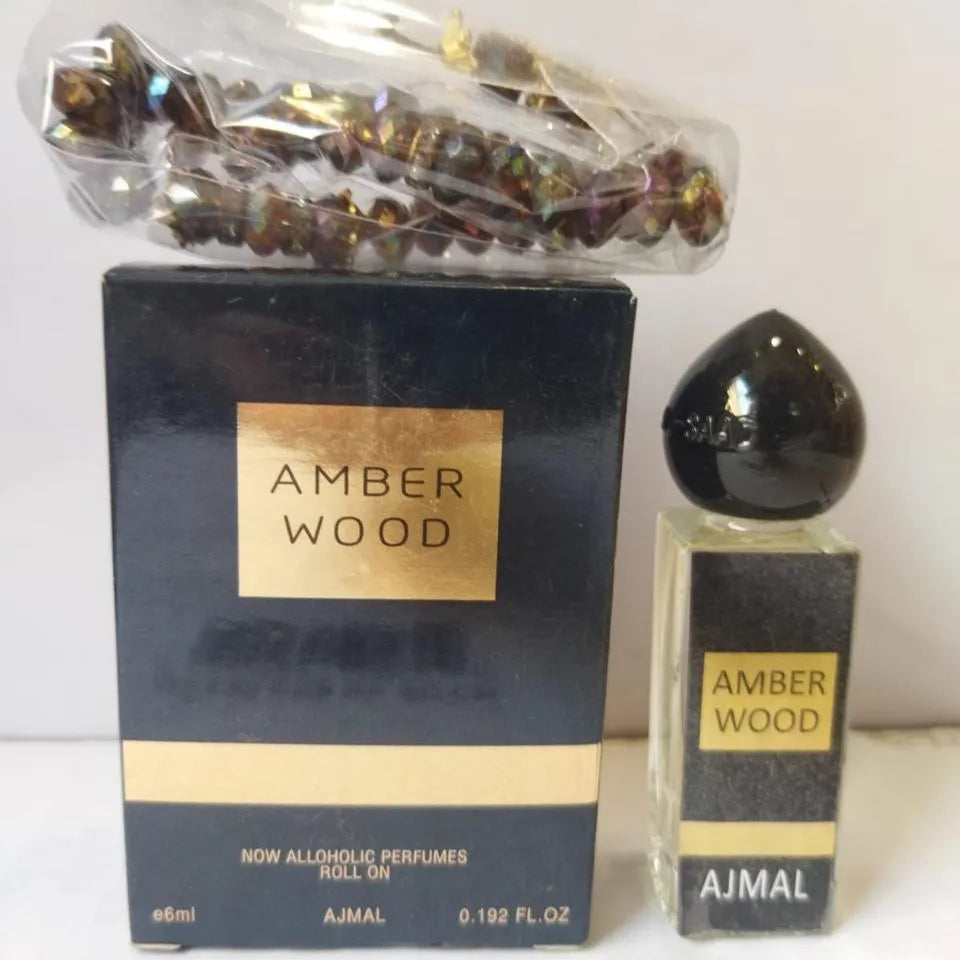 Amber Wood By Ajmal Attar With Tasbeeh 6ml