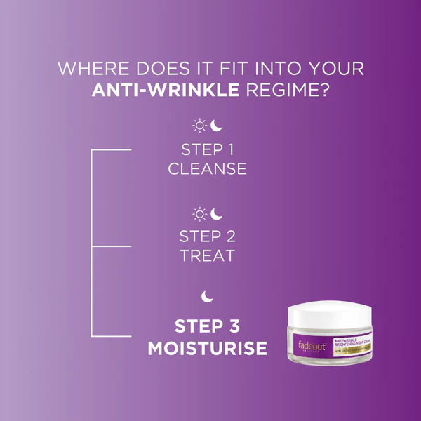 Fade Out Anti-Wrinkle Brightening Night Cream - 50ml