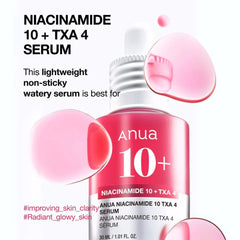 Anua Niacinamide 10% + TXA 4% Dark Spot Correcting Serum - 30ml
