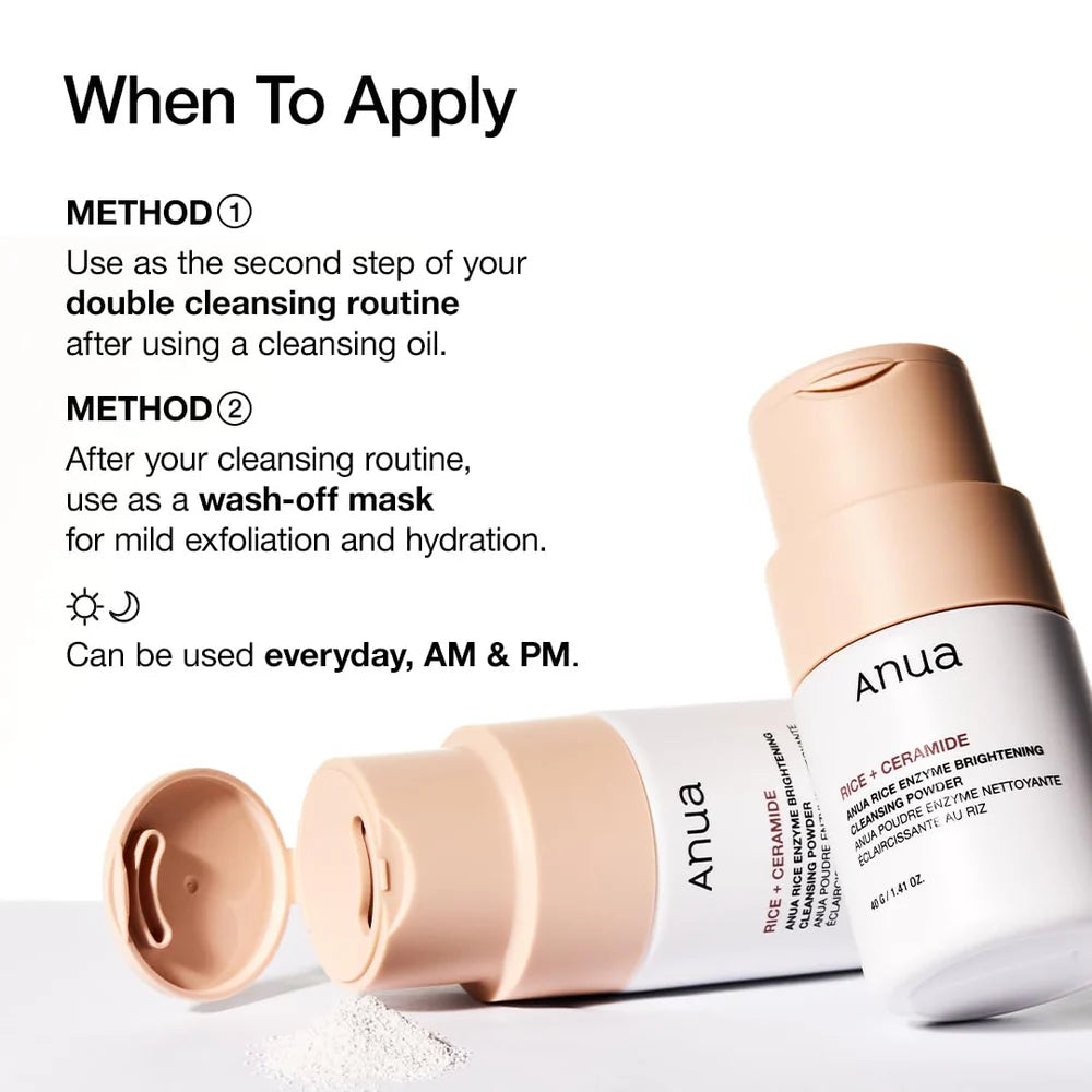 Anua Rice Enzyme Brightening Cleansing Powder – 40g