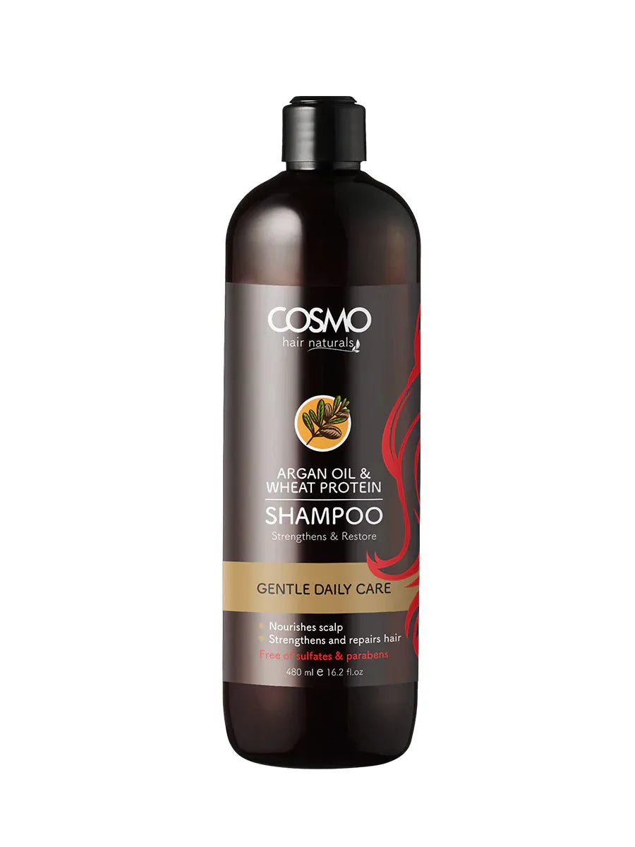 Cosmo Gentle Daily Care Argan Oil & Wheat Protein Shampoo - 480ml