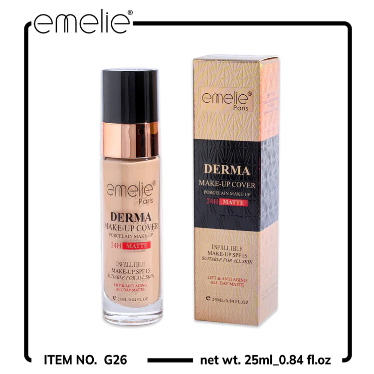 Emelie Derma Makeup Cover Foundation - 25ml