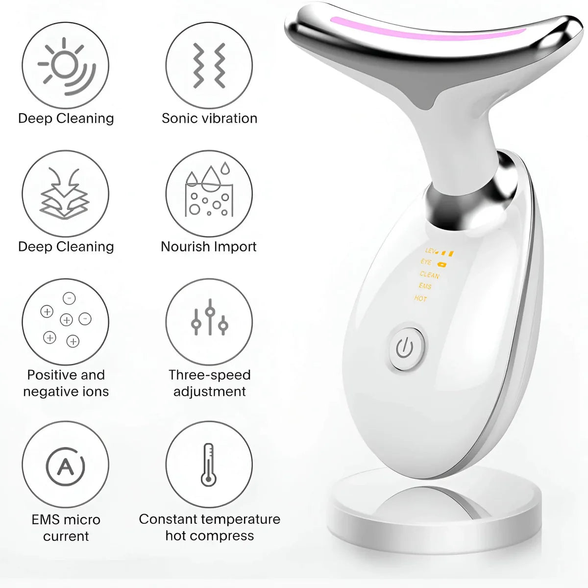 Anti-Aging Neck & Face Massager | Intense Pulsed Light Wrinkle Reducing Instrument - ES 1081