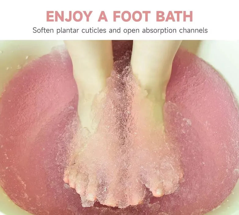 BEACYSW Natural Rose Ginger Foot Soak Powder Jelly Spa Pedicure Set