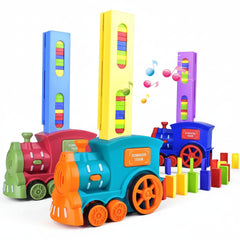 Domino Train Toy  Sound Automatic Domino Train Set - 60 Piece