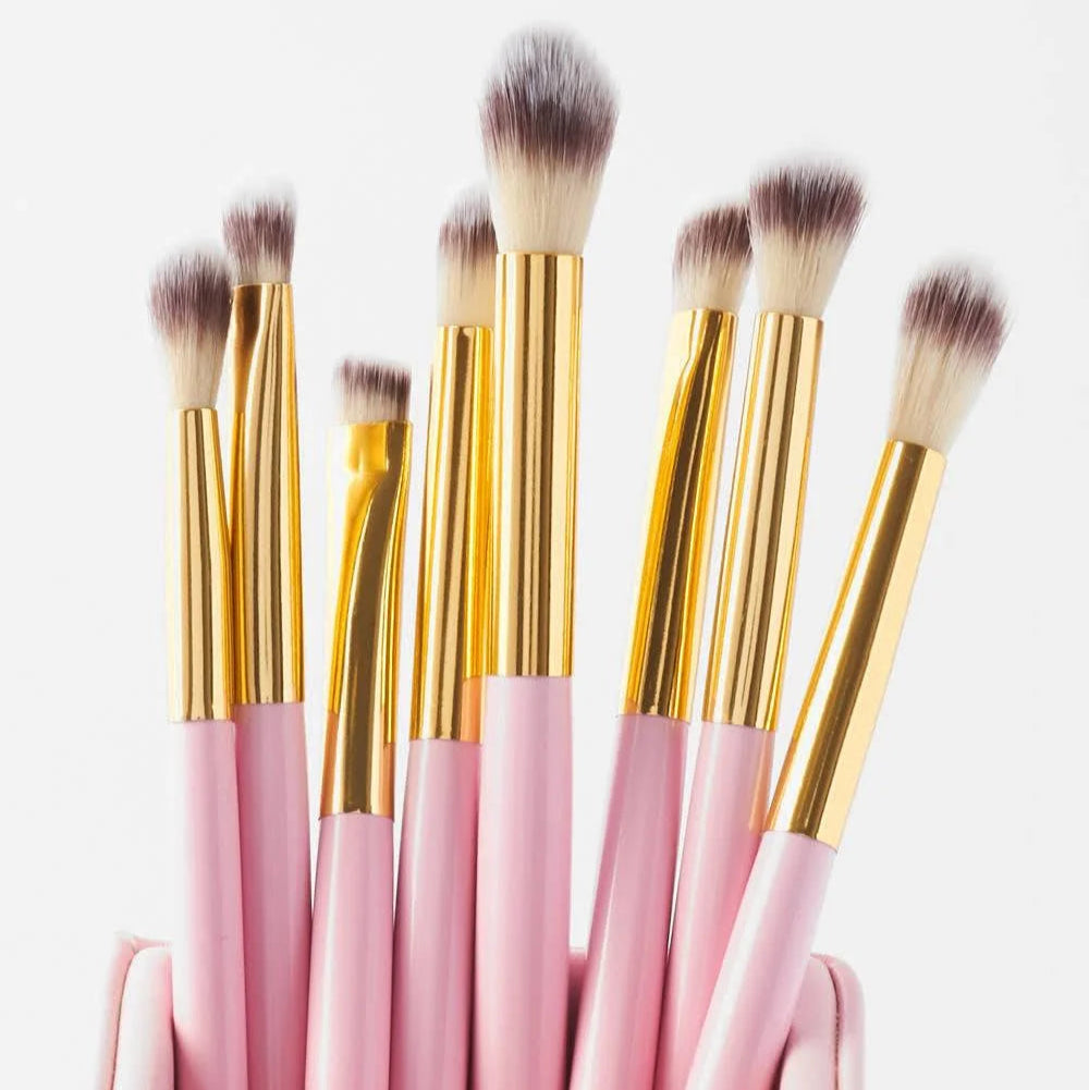 BH Cosmetics - Pink Studded Elegance - 12 Piece Brush Set with a Brush Stand
