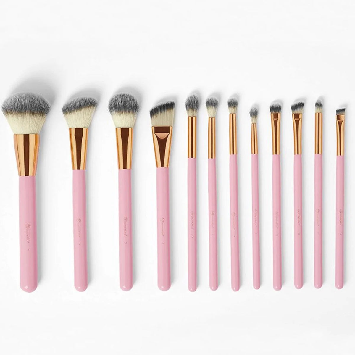 BH Cosmetics - Pink Studded Elegance - 12 Piece Brush Set with a Brush Stand