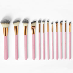 BH Cosmetics - Pink Studded Elegance - 12 Piece Brush Set with a Brush Stand