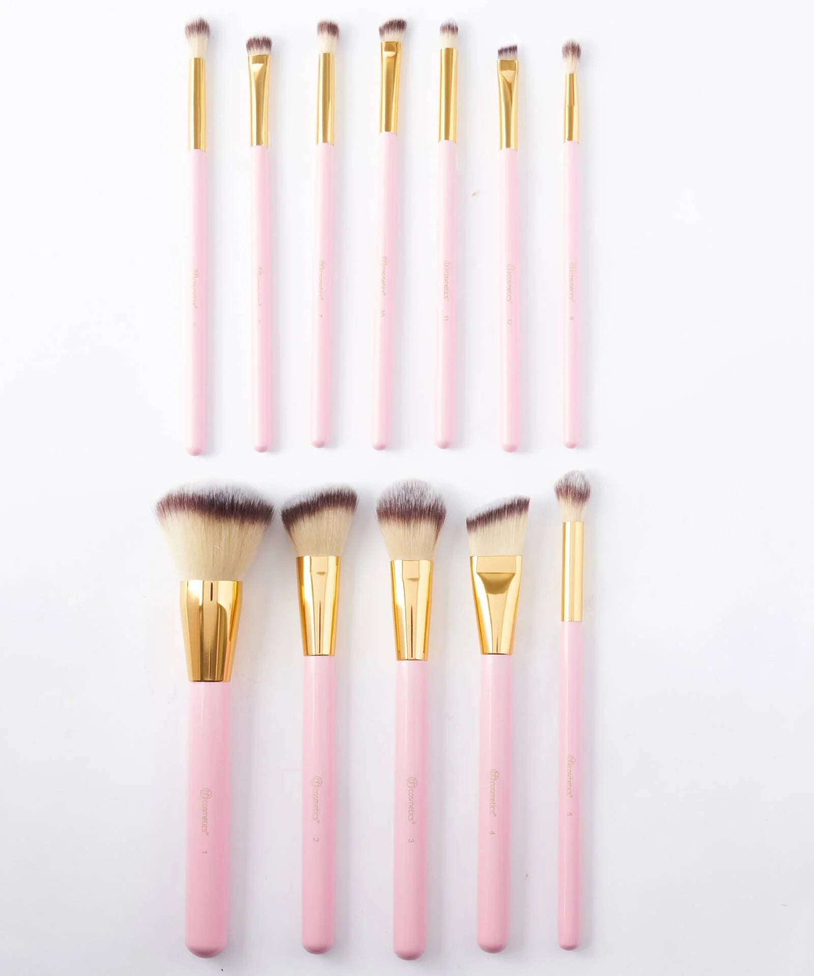 BH Cosmetics - Pink Studded Elegance - 12 Piece Brush Set with a Brush Stand