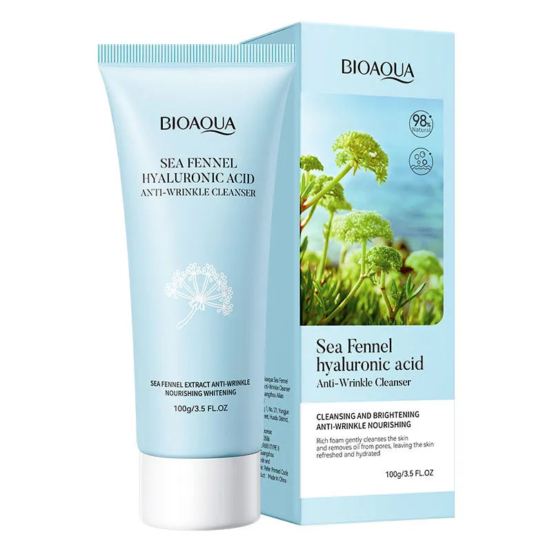 BIOAQUA Sea Fennel Hyaluronic Acid Foaming Facial Cleanser - 100ml
