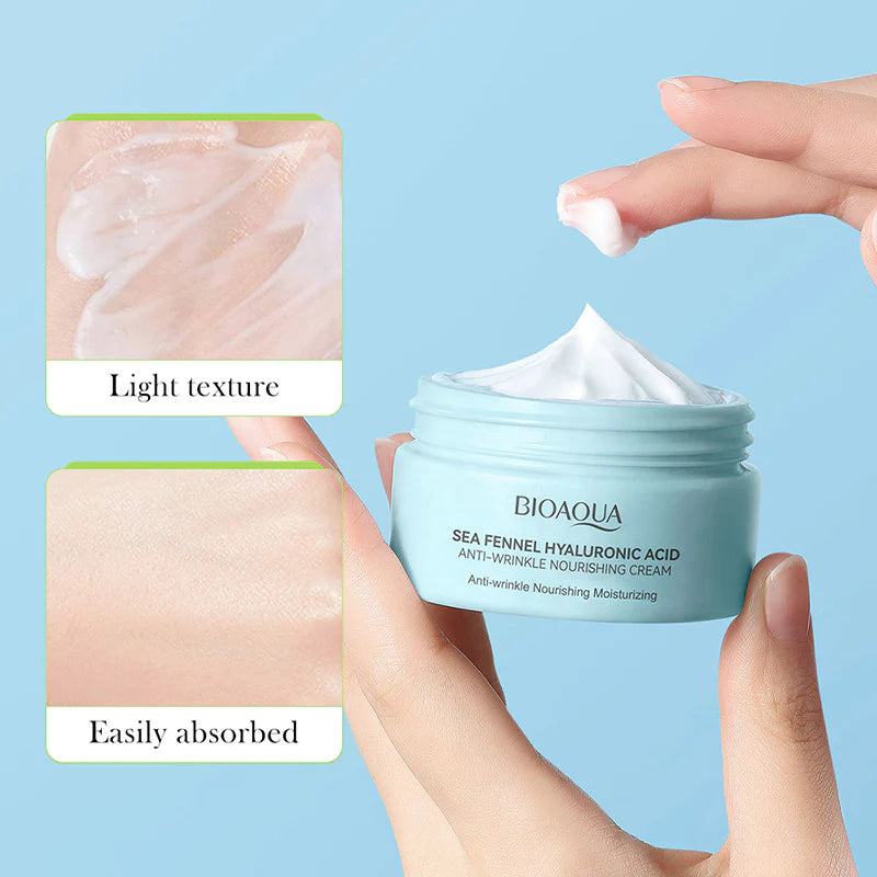 BIOAQUA Sea Fennel Hyaluronic Acid Moisturizing Face Cream - 60g