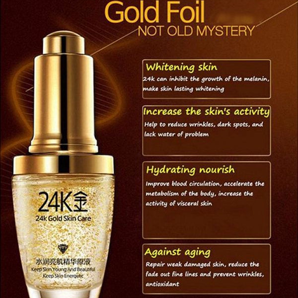 BIOAQUA 24K Gold Skin Care Liquid Essence Face Serum - 30ml
