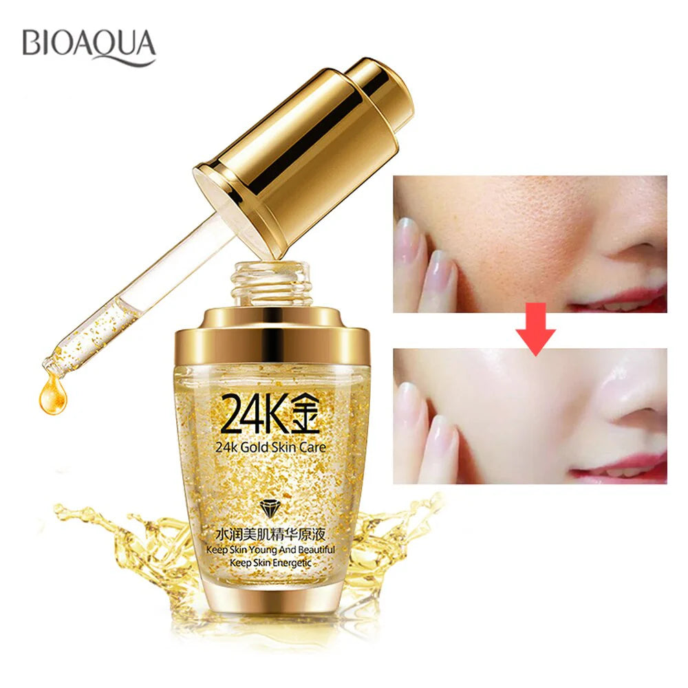 BIOAQUA 24K Gold Skin Care Liquid Essence Face Serum - 30ml