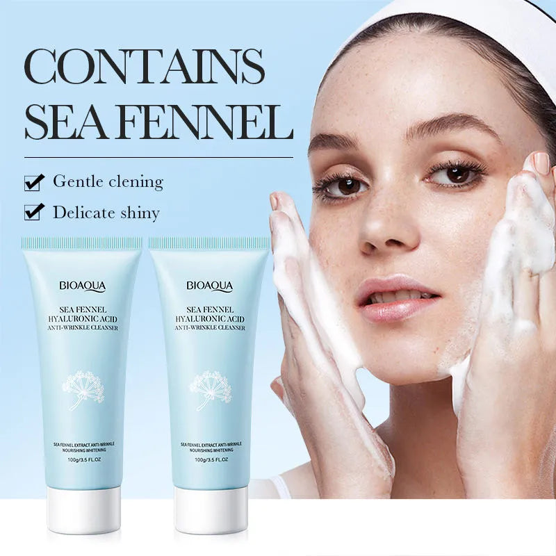 BIOAQUA Sea Fennel Hyaluronic Acid Foaming Facial Cleanser - 100ml