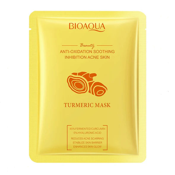 Bioaqua Turmeric Anti-Oxidation Soothing Acne Facial Sheet Mask
