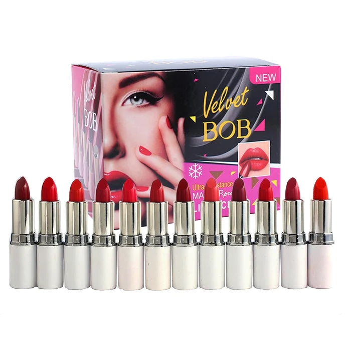 BOB Velvet Pack of 12 New Ultra Resistance Master Precise Lipstick