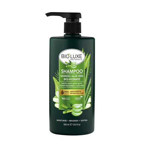 Bioluxe Naturals Bamboo + Aloe Vera Bio-Hydrate Shampoo 500ml
