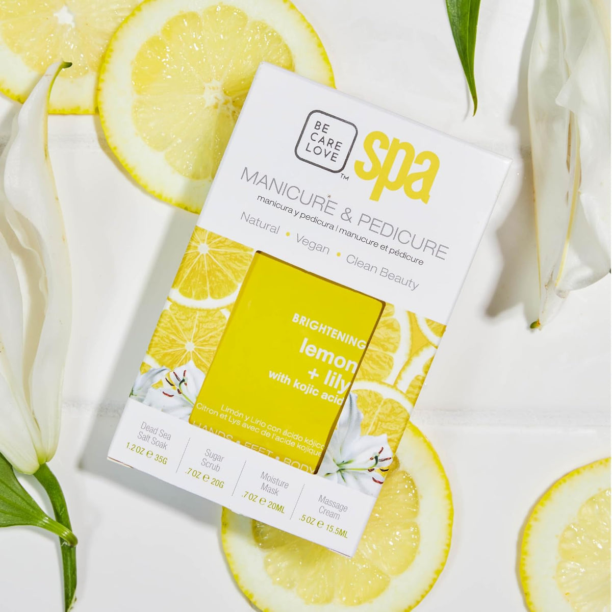 Be Care Love Spa Brightening Lemon + Lily with Kojic Acid 4-in-1 Packet Box