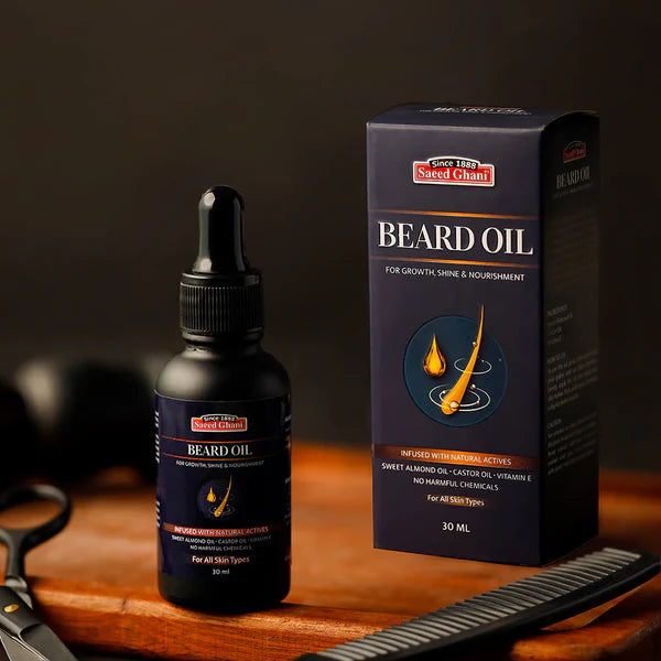Saeed Ghani Beard Oil, For All Skin Types, 30ml