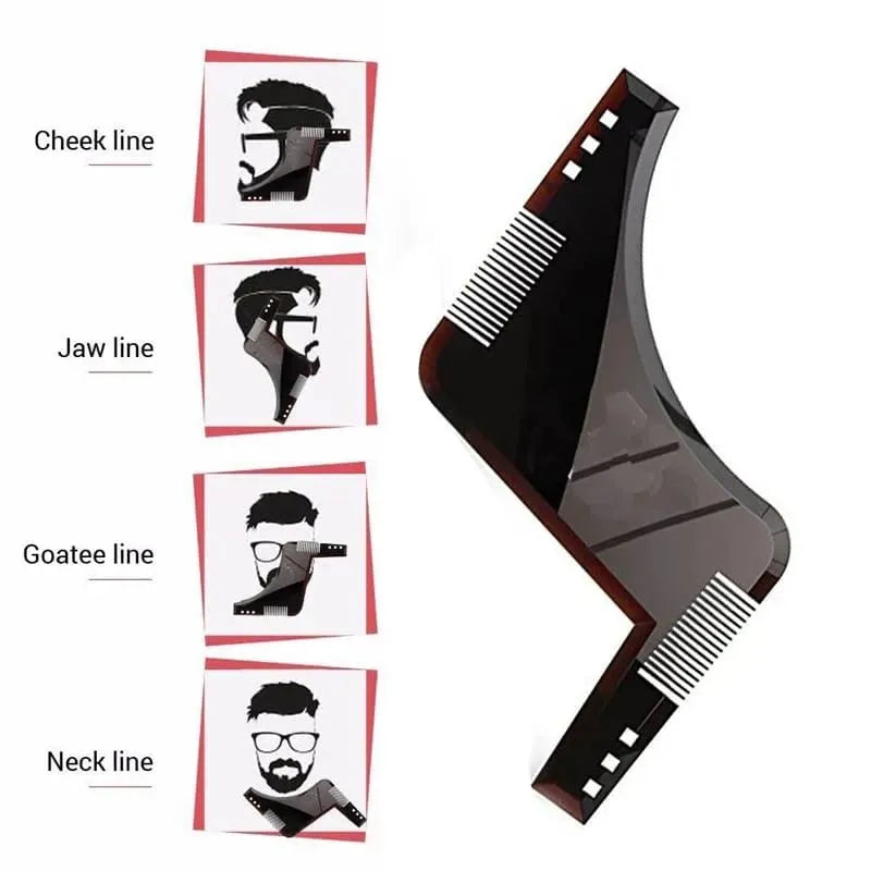 Beard Shaping Template Plus Beard Comb All-In-One Tool