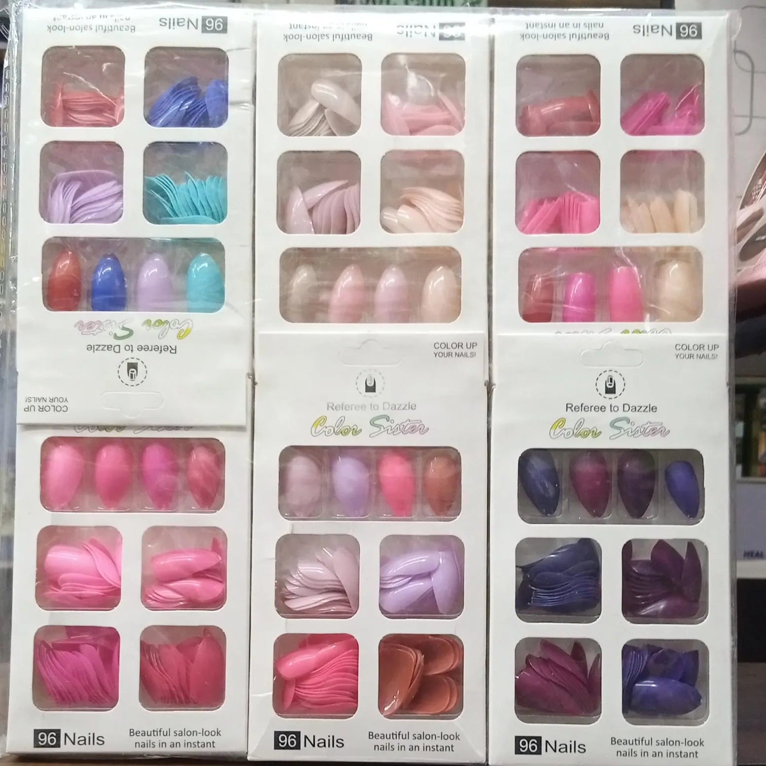 Beautiful salon look nails (Each Pack Has 96 Nails)