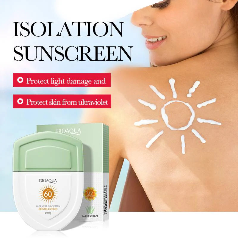 Bioaqua Spf60+ Pa+++ Aloe Vera Sunscreen Repair Lotion - 40g