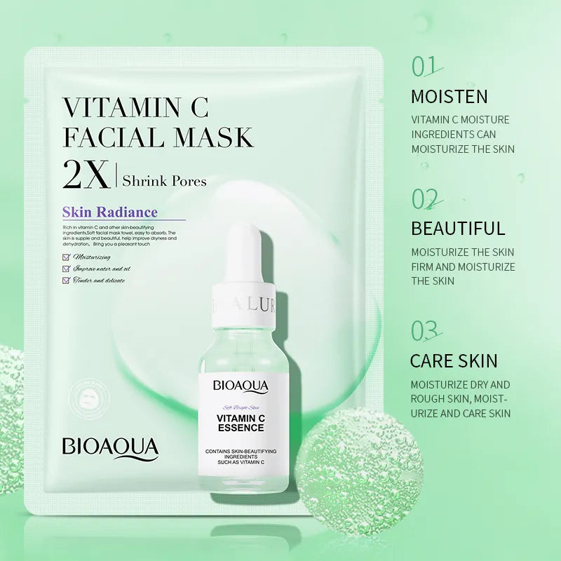 BIOAQUA Vitamin C Shrink Pores Facial Sheet Mask - 25g
