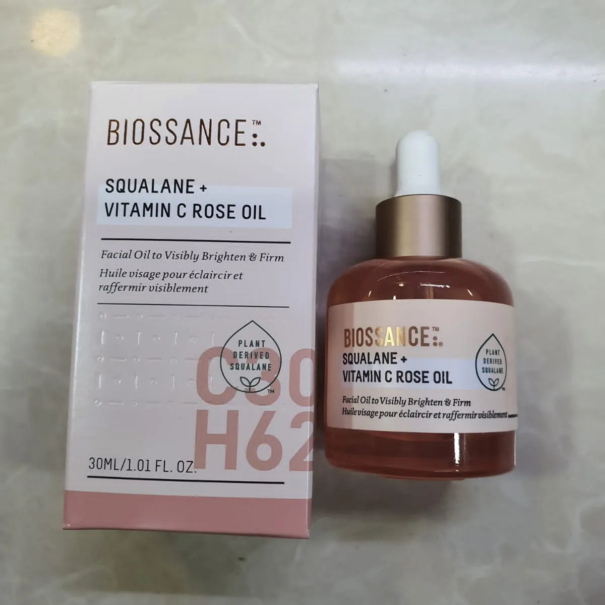 Biossance Squalane + Vitamin C Rose Oil  30ml Made in USA