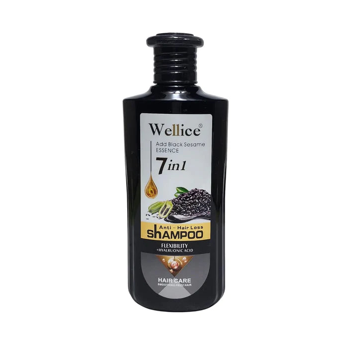 Wellice 7 in 1 Anti - Hair Loss Black Sesame Hyalruonic Acid & Soothing Frizz Shampoo 400g