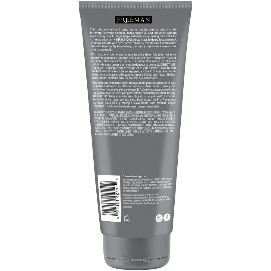 Freeman Polishing Charcoal & Black Sugar Gel Mask 75ml