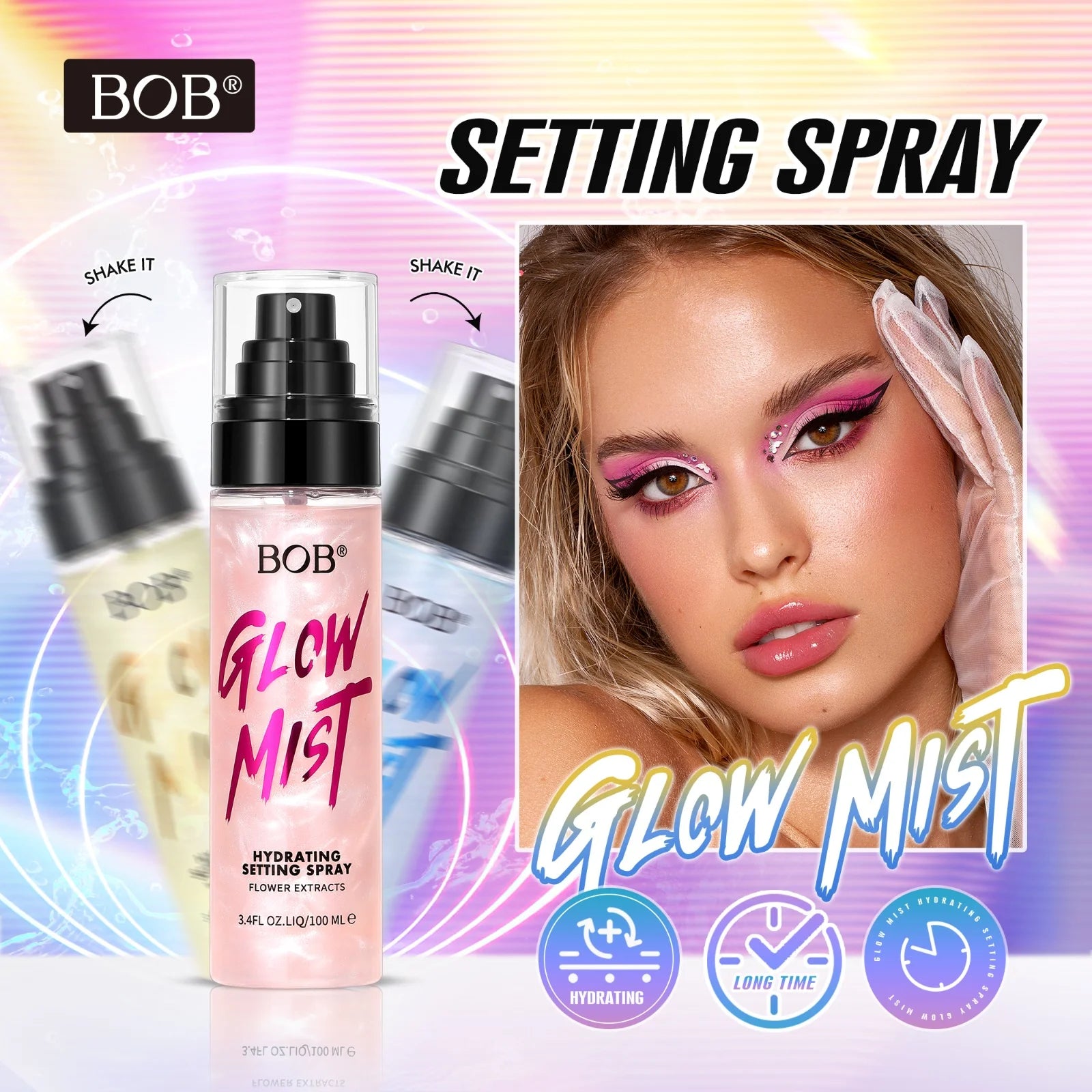 Bob Glow Mist Hydrating Setting Spray Makeup Setting Spray  - 100ml