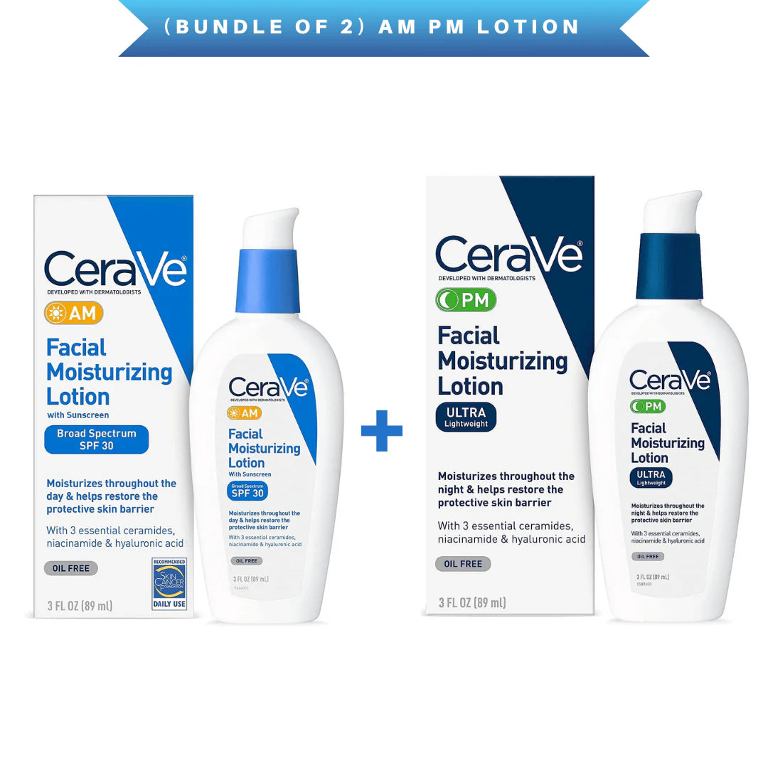Cerave (Bundle of 2) AM PM Facial Moisturuzing Lotion