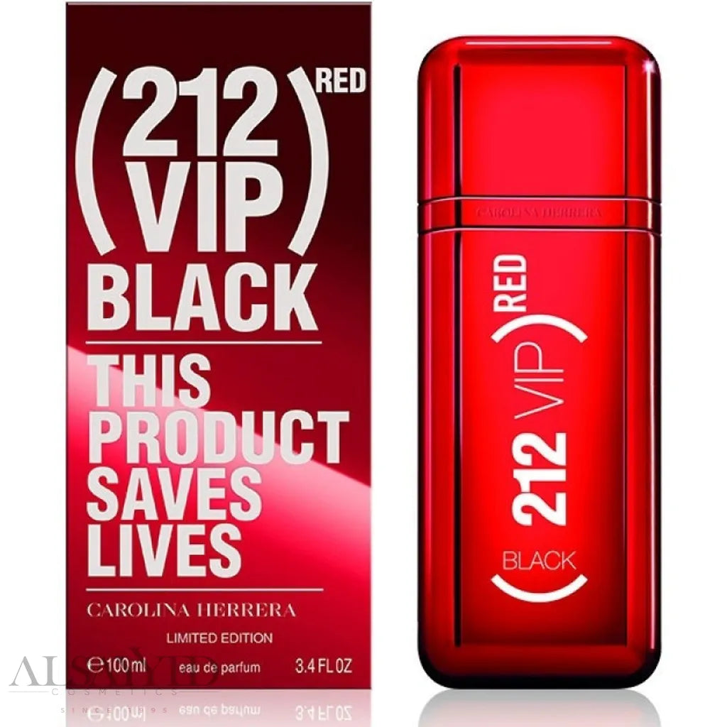 Carolina Hererra 212 Vip Black (Red) EDP Perfume For Men - 100ml - Dubai - 100% Original Testers