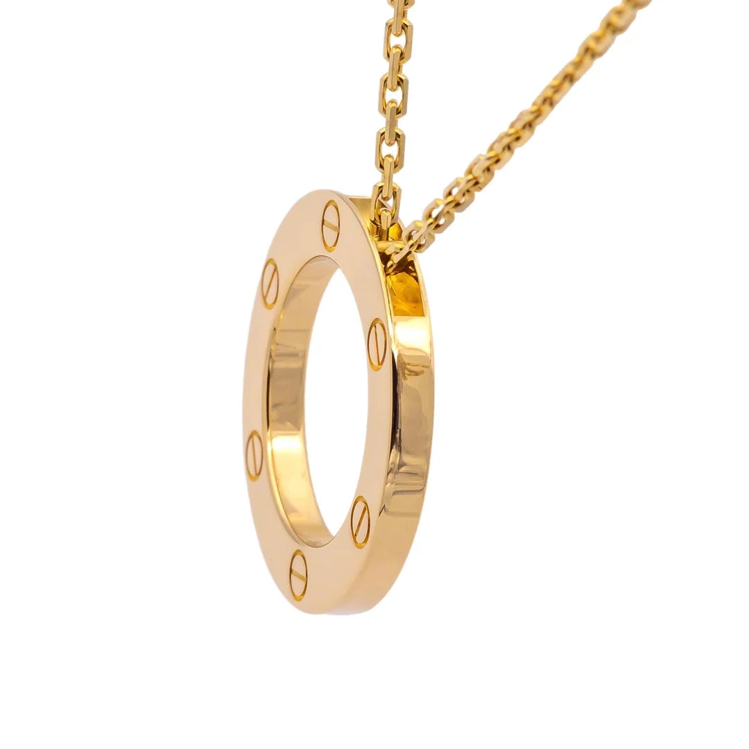 Gold-Tone Star Circle Pendant Necklace
