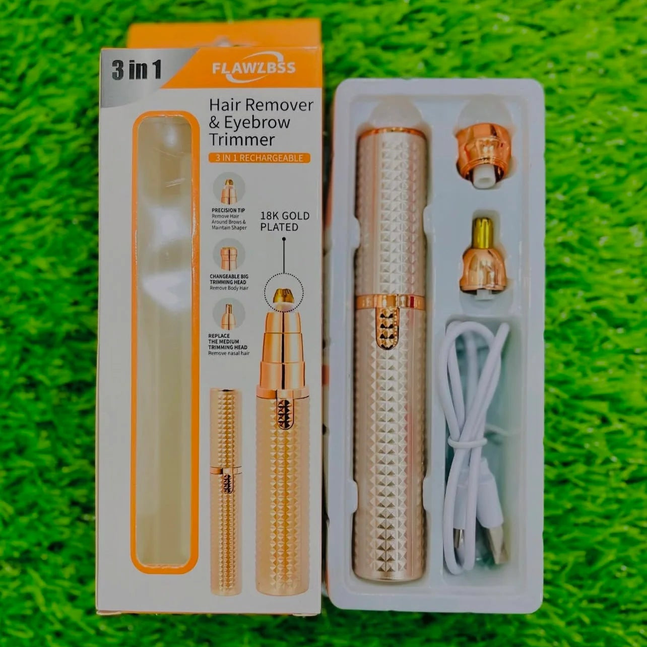 3in1 Flawzbss Hair Removal & eyebrow Trimmer