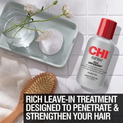 CHI Infra Silk Infusion Strengthen & Protect Leave-In Treatment, Sulphate & Paraben Free - 177ml
