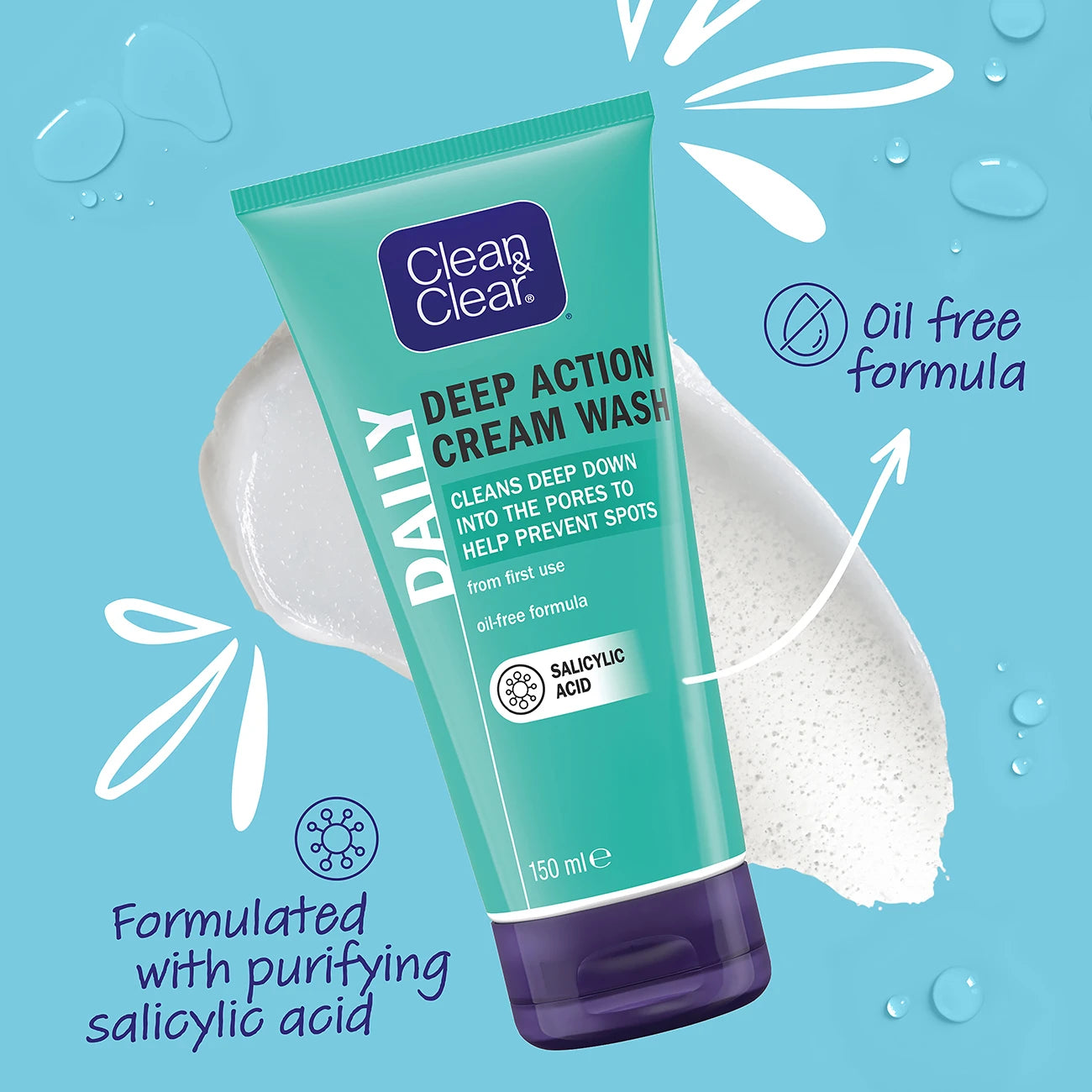 CLEAN & CLEAR Daily Deep Wash- 150ml