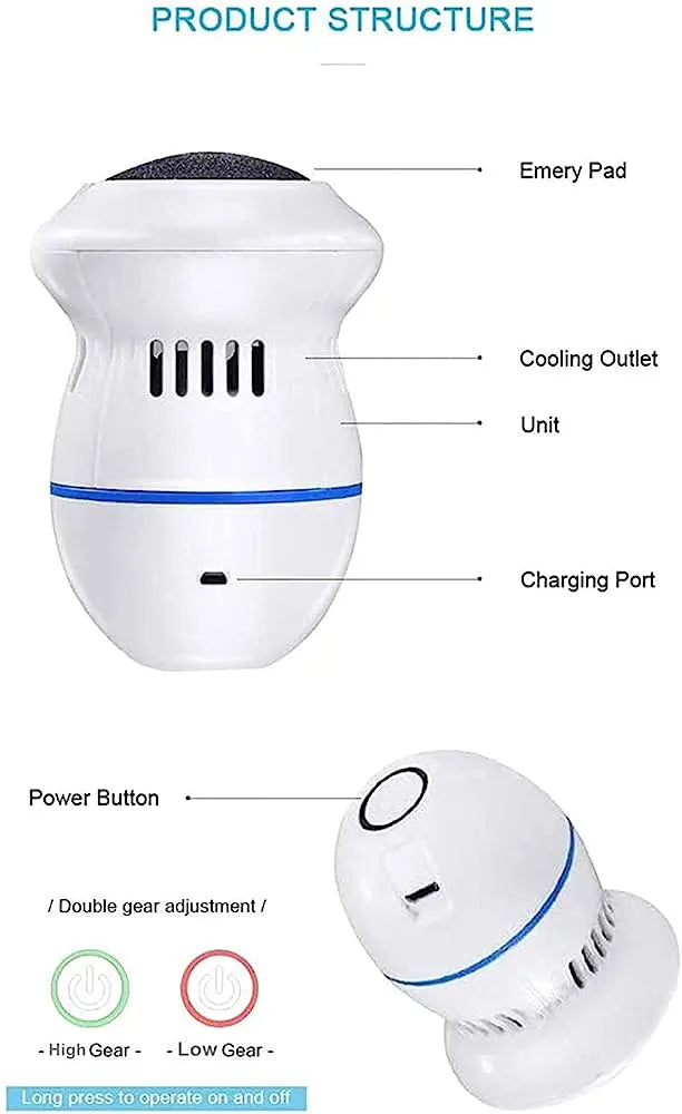 Callus Remover With Built-In Vacuum Electric Foot Grinder